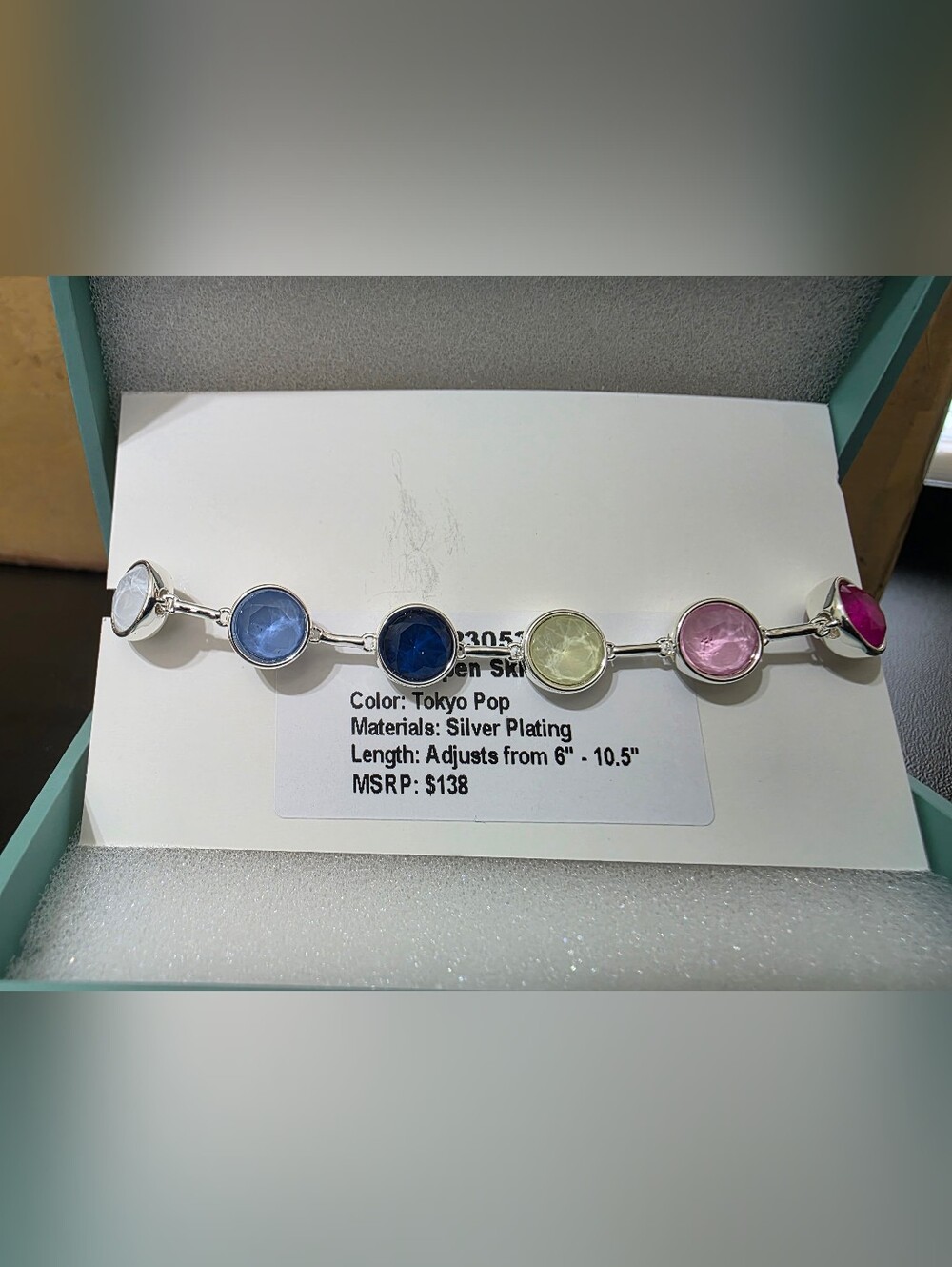 Tokyo Pop Silver Plated Jewel Candy Bracelet